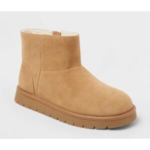 Women's May Microsuede Boots with Memory Foam Insole - Universal Thread Tan 9